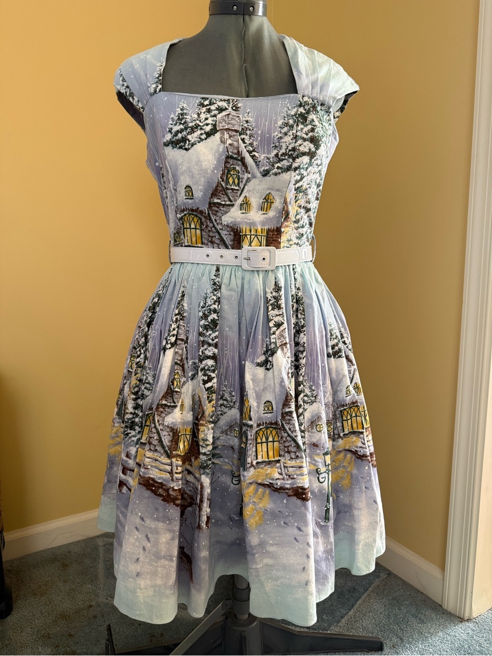 Medium Bernie Dexter Veronique Dress in Winter Wonderland Print